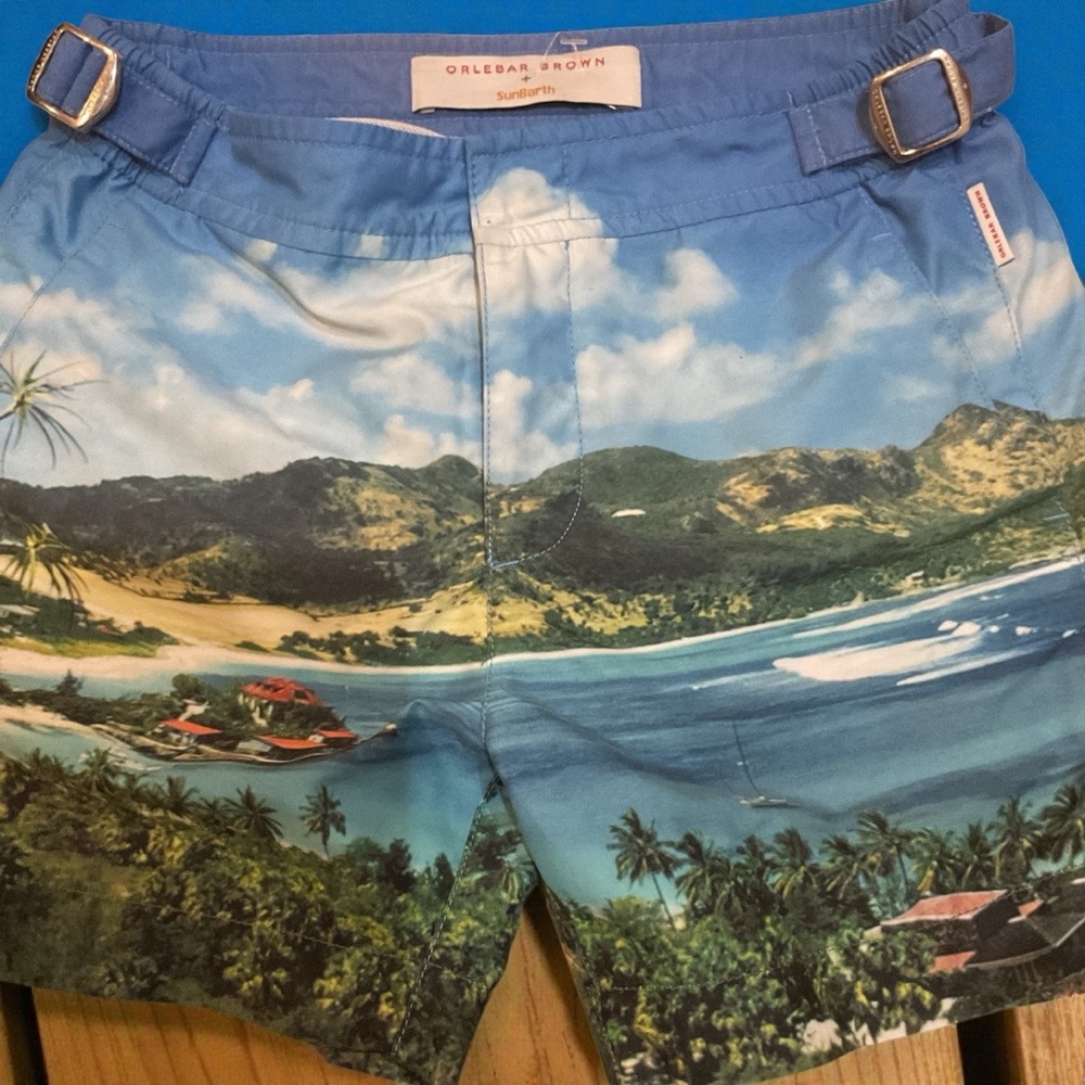 Orlebar Brown Tropical Scenic boys Swim Trunks